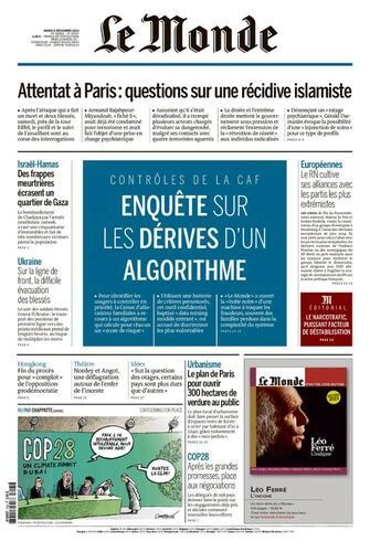 Jaquette de Le Monde du Mardi 5 Décembre 2023