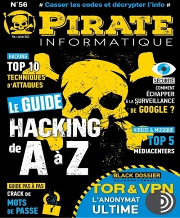 Jaquette de Pirate Informatique N.56 Mai_Juin_Juillet 2023