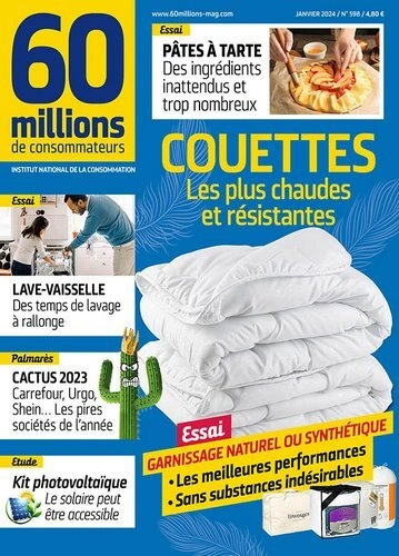 Jaquette de 60 Millions de Consommateurs - Janvier 2024