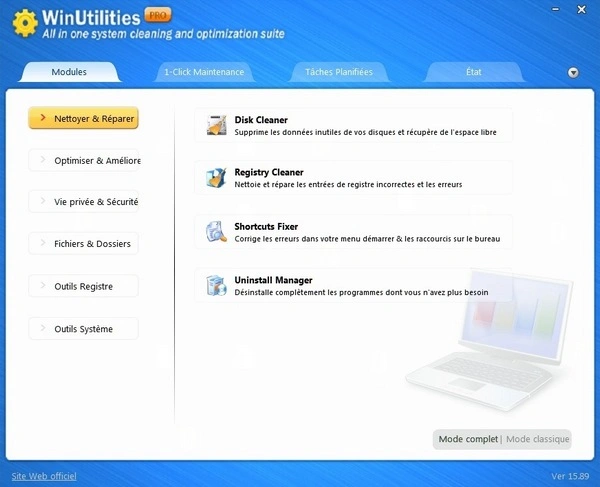 Jaquette de WinUtilities Pro 15.89 Win x64 Multi Préactivé