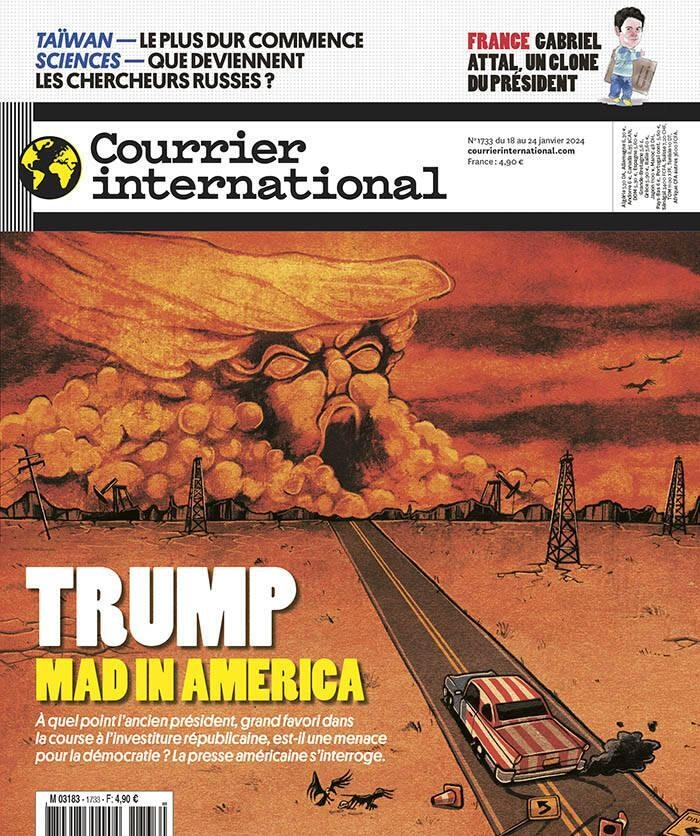 Jaquette de Courrier International - 18 Janvier 2024