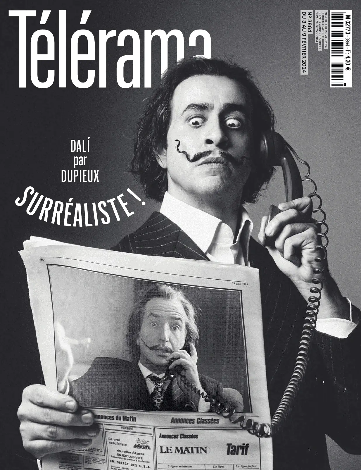 Jaquette de Télérama - N°3864 - 31 janvier 2024 Magazine & Supplément