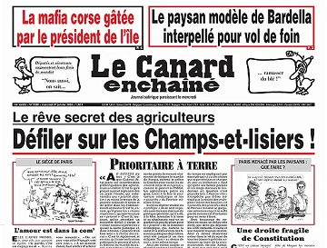 Jaquette de Le Canard Enchaîné du Mercredi 31 Janvier 2024