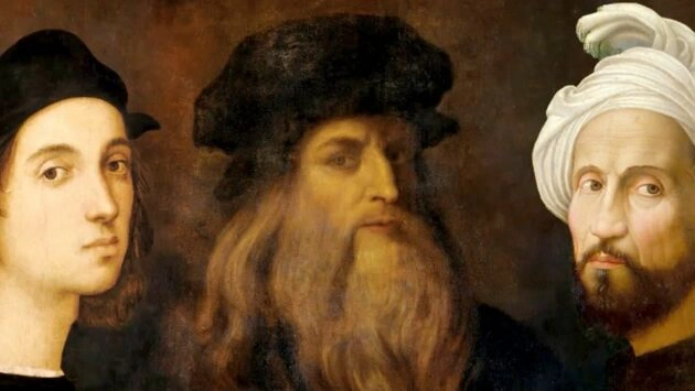 Jaquette de Les maitres de Rome - Michel-Ange, Raphael et Leonard de Vinci