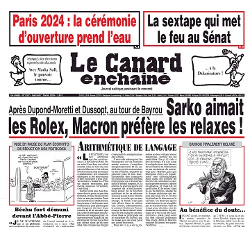 Jaquette de Le Canard Enchaîné du Mercredi 7 Février 2024