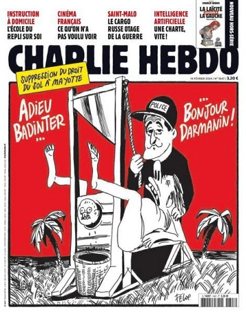 Jaquette de Charlie Hebdo - 14 Février 2024
