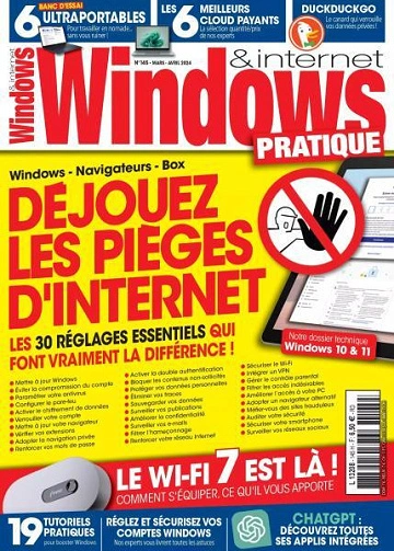 Jaquette de Windows Internet Pratique - Mars-Avril FRENCH PDF 2024