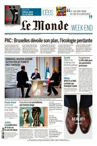 Jaquette de Le Monde + M le Magazine du Monde - 16 Mars 2024