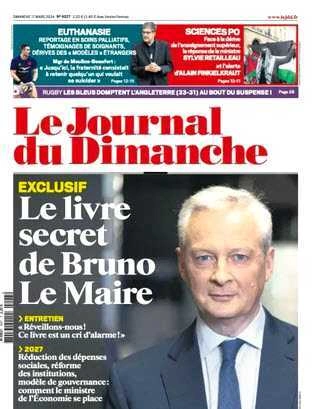 Jaquette de Le Journal du Dimanche - 17 Mars FRENCH PDF 2024