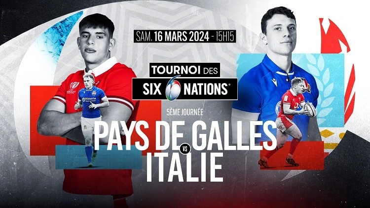 Jaquette de Rugby Six Nations Wales vs Italy