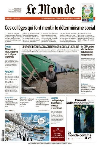 Jaquette de Le Monde du 21 Mars FRENCH PDF 2024