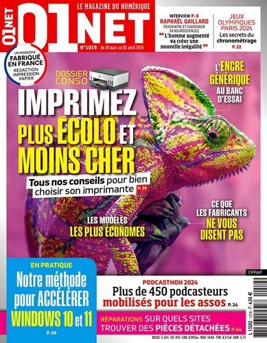 Jaquette de 01net - 20 Mars FRENCH PDF 2024