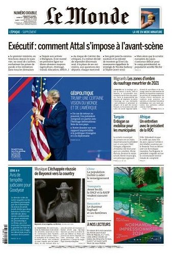 Jaquette de Le Monde du 31 Mars FRENCH PDF 2024