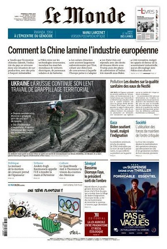 Jaquette de Le Monde du 05 Avril FRENCH PDF 2024