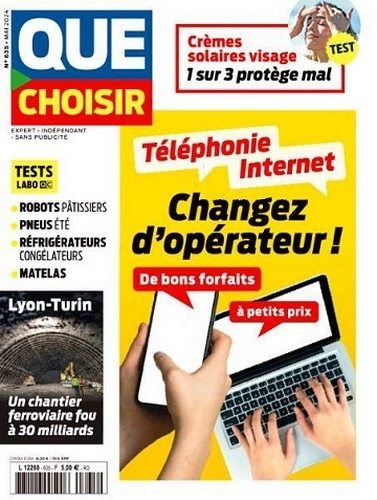 Jaquette de Que Choisir - Mai FRENCH PDF 2024