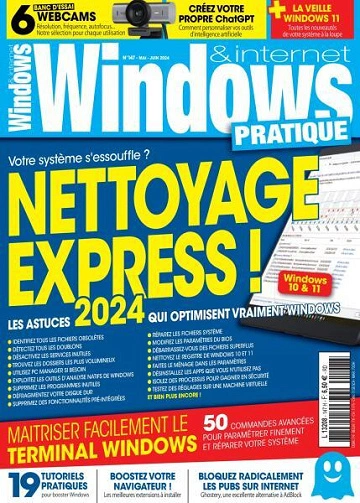 Jaquette de Windows & Internet Pratique - Mai-Juin FRENCH PDF 2024
