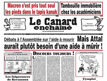 Jaquette de Le Canard Enchaîné du 29 Mai FRENCH PDF 2024