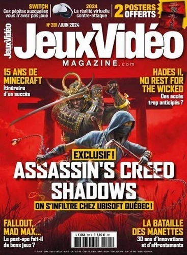 Jaquette de Jeux Vidéo Magazine - Juin FRENCH PDF 2024