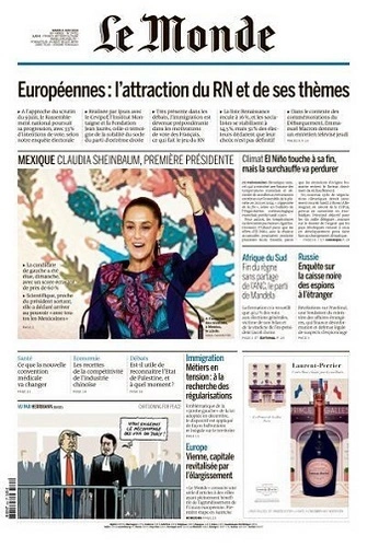Jaquette de Le Monde du 04 Juin FRENCH PDF 2024
