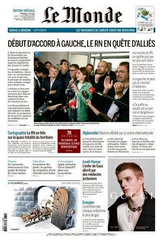 Jaquette de Le Monde du 12 Juin FRENCH PDF 2024