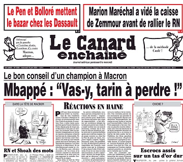 Jaquette de Le Canard Enchaîné du 19 juin FRENCH PDF 2024