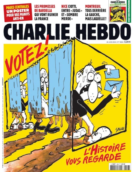 Jaquette de Charlie Hebdo du 26 juin 2024