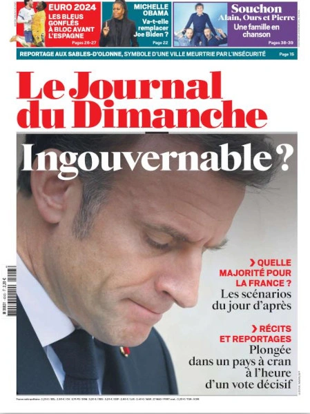 Jaquette de Le Monde du 07.07.2024