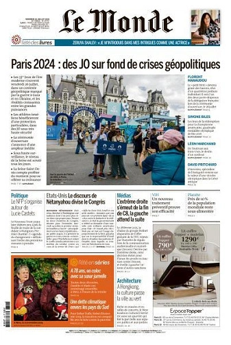 Jaquette de Le Monde du 26.07.2024