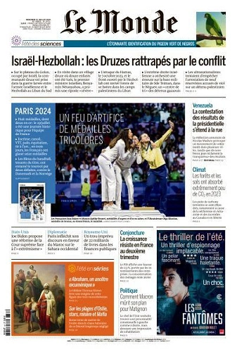 Jaquette de Le Monde du 31.07.2024