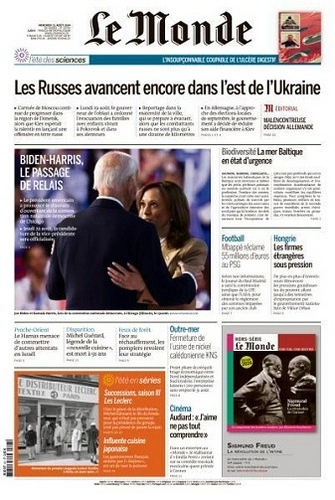 Jaquette de Le Monde du 21.08.2024