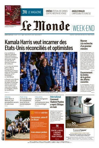 Jaquette de Le Monde & Le Mag du 24.08.2024