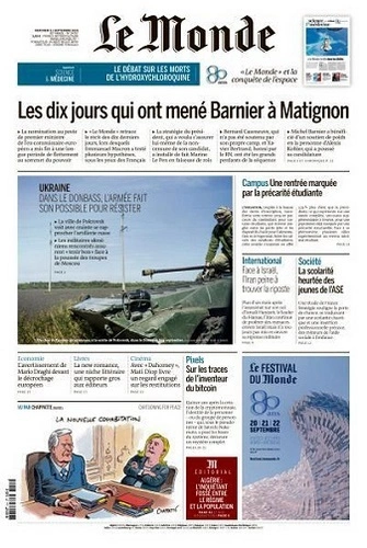 Jaquette de Le Monde du 11.09.2024