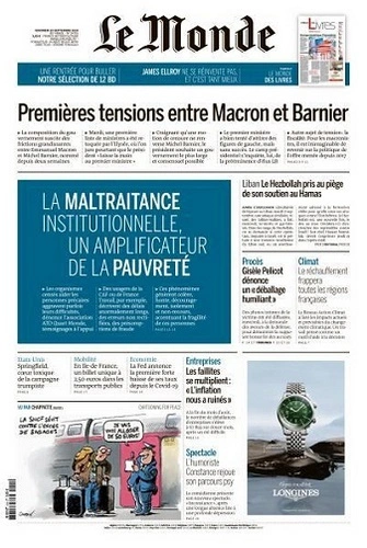 Jaquette de Le Monde du 20.09.2024