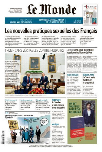 Jaquette de Le Monde du 15.11.2024