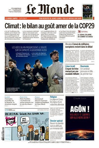 Jaquette de Le Monde du 26.11.2024