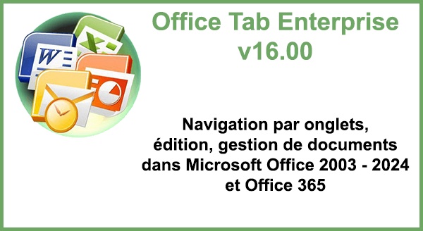 Jaquette de Office Tab Enterprise v16.00