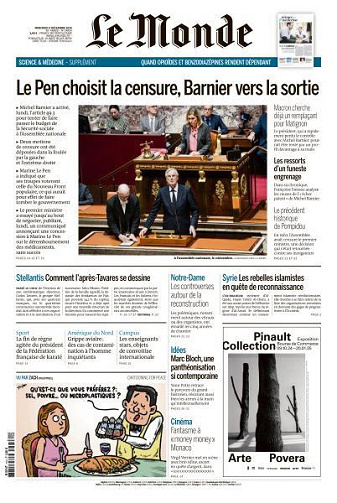 Jaquette de Le Monde du 04.12.2024
