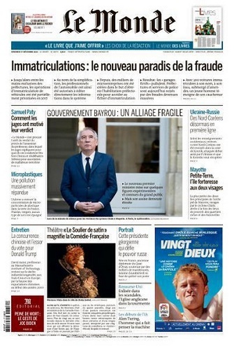 Jaquette de Le Monde du 27.12.2024