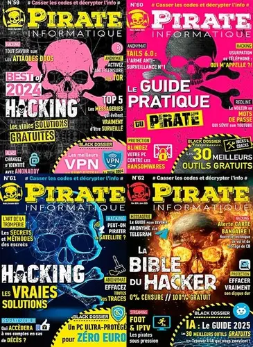Jaquette de Pirate Informatique - Année 2024 - 4 revues
