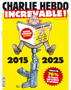 Jaquette de Charlie_Hebdo_-_7_Janvier_2025