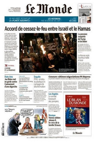 Jaquette de Le Monde du 17.01.2025