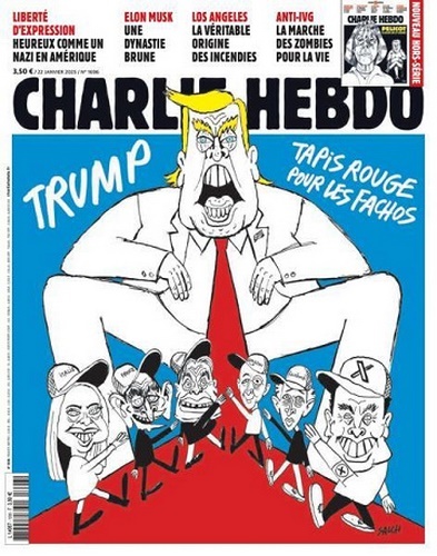 Jaquette de Charlie Hebdo du 22.01.2025