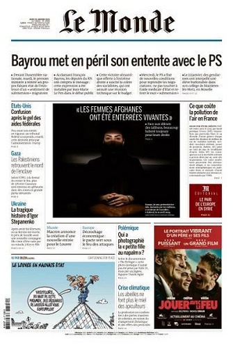 Jaquette de Le Monde du 30.01.2025