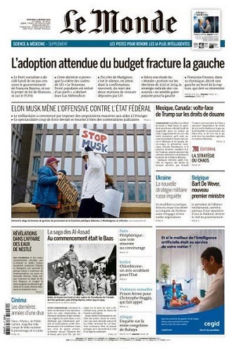 Jaquette de Le Monde N.24913 du Mercredi 05 Février 2025