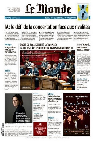 Jaquette de Le Monde du 09.02.2025