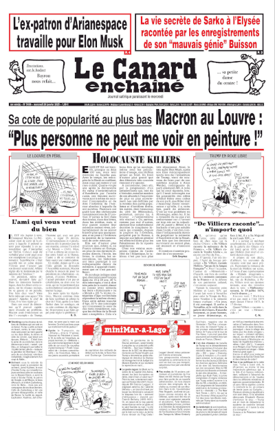 Jaquette de Le Canard enchaîné - 2025-01-29 - N°5438, 29 Janvier 2025