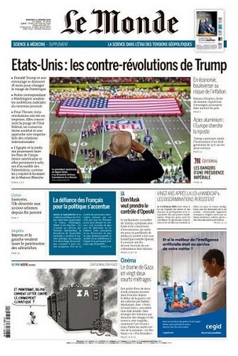 Jaquette de Le Monde du 12.02.2025