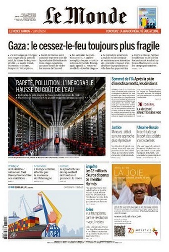 Jaquette de Le Monde du 13.02.2025