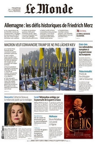 Jaquette de Le Monde du 25.02.2025