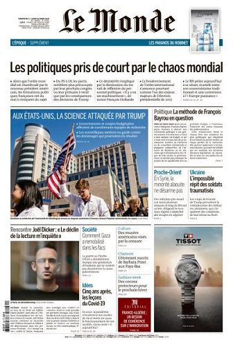 Jaquette de Le Monde du 09.03.2025